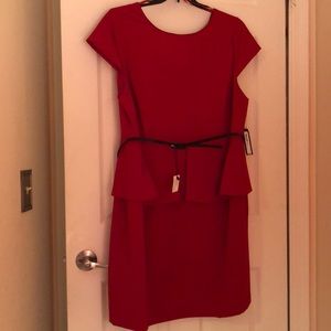 NWT red dress flattering fit